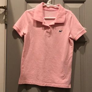 Vineyard Vines pink little girls polo